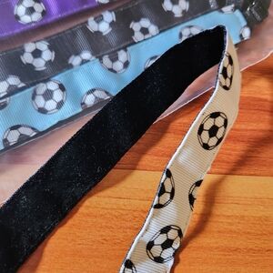 Kids Soccer Headbands - Set Of 6: Black, White, Blue, Purple, Pink, Green